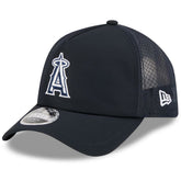 Los Angeles Angels 2026 Batting Practice Apex 9FORTY Adjustable Trucker Hat Navy