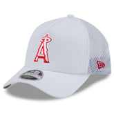 Los Angeles Angels 2026 Batting Practice Apex 9FORTY Adjustable Trucker Hat White