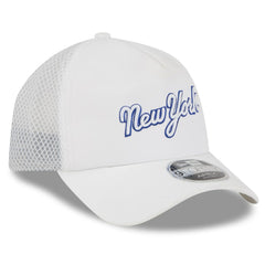 New York Mets 2026 Batting Practice Apex 9FORTY Adjustable Trucker Hat White