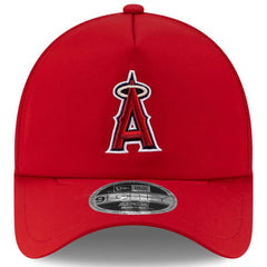 Los Angeles Angels 2026 Batting Practice Apex 9FORTY Adjustable Trucker Hat Red