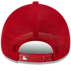 Los Angeles Angels 2026 Batting Practice Apex 9FORTY Adjustable Trucker Hat Red