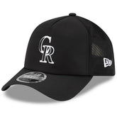 Colorado Rockies 2026 Batting Practice Apex 9FORTY Adjustable Trucker Hat Black