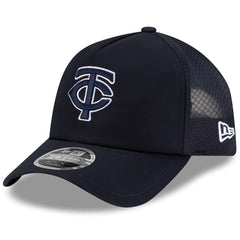 Minnesota Twins 2026 Batting Practice Apex 9FORTY Adjustable Trucker Hat Navy
