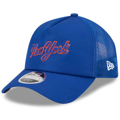 New York Mets 2026 Batting Practice Apex 9FORTY Adjustable Trucker Hat Royal