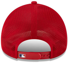 Philadelphia Phillies 2026 Batting Practice Apex 9FORTY Adjustable Trucker Hat Red