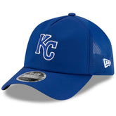 Kansas City Royals 2026 Batting Practice Apex 9FORTY Adjustable Trucker Hat Royal