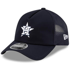 Houston Astros 2026 Batting Practice Apex 9FORTY Adjustable Trucker Hat Navy