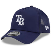 Tampa Bay Rays 2026 Batting Practice Apex 9FORTY Adjustable Trucker Hat Navy