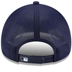 Tampa Bay Rays 2026 Batting Practice Apex 9FORTY Adjustable Trucker Hat Navy