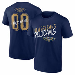 New Orleans Pelicans Hustle Custom T-Shirt - Navy sale
