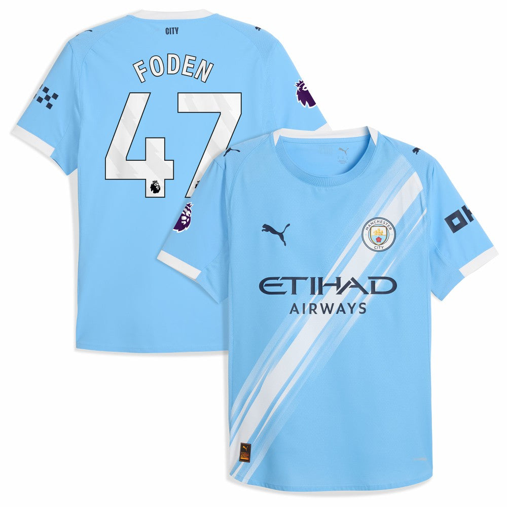 Phil Foden Manchester City 2025/26 Home Player Jersey - Sky Blue shop