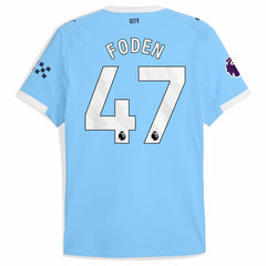 Phil Foden Manchester City 2025/26 Home Player Jersey - Sky Blue shop