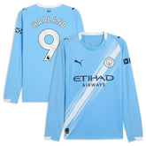 Erling Haaland Manchester City 2025/26 Home Replica Long Sleeve Player Jersey Discount - Sky Blue