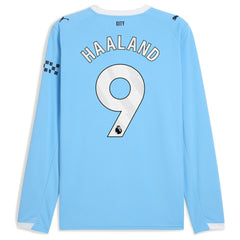 Erling Haaland Manchester City 2025/26 Home Replica Long Sleeve Player Jersey - Sky Blue outlet