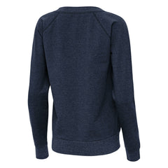 Milwaukee Brewers Antigua Women's Varsity Tri-Blend V-Neck Long Sleeve T-Shirt Heather Navy