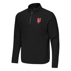 New York Mets Antigua Step Up Quarter-Zip Pullover Black