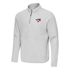Toronto Blue Jays Antigua Step Up Quarter-Zip Pullover Gray