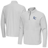 Kansas City Royals Antigua Step Up Quarter-Zip Pullover Gray