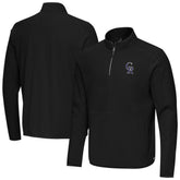 Colorado Rockies Antigua Step Up Quarter-Zip Pullover Black