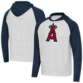 Los Angeles Angels Antigua Urgent Pullover Hoodie Heather Navy/Gray