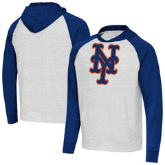 New York Mets Antigua Urgent Pullover Hoodie Royal/Gray