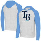 Tampa Bay Rays Antigua Urgent Pullover Hoodie Powder Blue/Gray