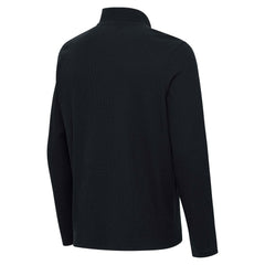 New York Mets Antigua Sync Tri-Blend Quarter-Zip Pullover Heather Black