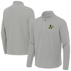 Athletics Antigua Sync Tri-Blend Quarter-Zip Pullover Heather Gray