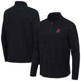 Arizona Diamondbacks Antigua Sync Tri-Blend Quarter-Zip Pullover Heather Black