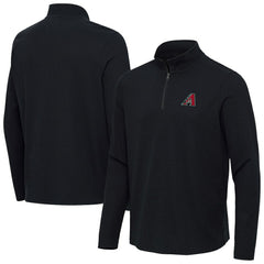 Arizona Diamondbacks Antigua Sync Tri-Blend Quarter-Zip Pullover Heather Black