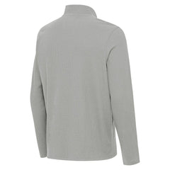 Chicago Cubs Antigua Sync Tri-Blend Quarter-Zip Pullover Heather Gray