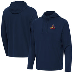 St. Louis Cardinals Antigua Connected Quarter-Zip Pullover Hoodie Navy