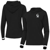 Colorado Rockies Antigua Women's Trek Pullover Hoodie Black