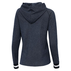 Seattle Mariners Antigua Women's Trek Pullover Hoodie Heather Navy