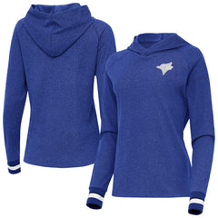 Toronto Blue Jays Antigua Women's Trek Pullover Hoodie Heather Royal