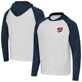 Washington Nationals Antigua Urgent Pullover Hoodie Heather Navy/Gray