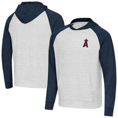 Los Angeles Angels Antigua Urgent Pullover Hoodie Heather Navy/Gray