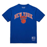 New York Knicks Hardwood Classics Vintage Logo T-Shirt - Blue for sale