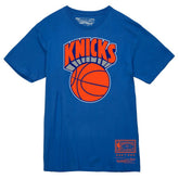 New York Knicks Hardwood Classics Vintage Logo T-Shirt - Blue shop