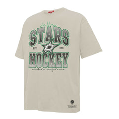 Dallas Stars Mitchell & Ness Women's Dump & Chase Boyfriend T-Shirt - Cream T-shirts