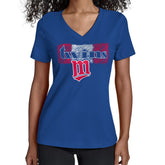 Minnesota Twins Starter Women's Team Color Shading V-Neck T-Shirt Royal