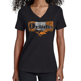 Baltimore Orioles Starter Women's Team Color Shading V-Neck T-Shirt Black
