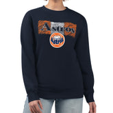 Houston Astros Starter Women's Team Color Shading Fleece Pullover Sweatshirt Navy