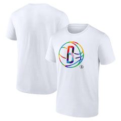 Brooklyn Nets Team Logo Pride T-Shirt - White cheap
