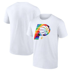 Indiana Pacers Team Logo Pride T-Shirt - White cheap