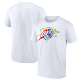 Oklahoma City Thunder Team Logo Pride T-Shirt - White for sale