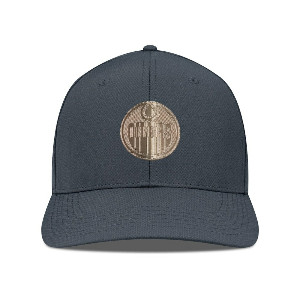 Edmonton Oilers Levelwear Rise Copper Insignia Flex Hat - Charcoal Hats