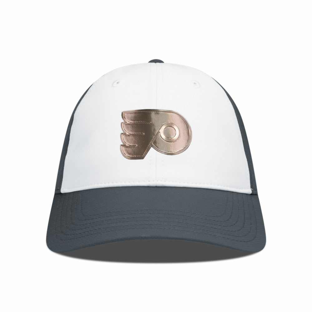 Philadelphia Flyers Levelwear Endure Copper Insignia Adjustable Hat - White/Charcoal Hats