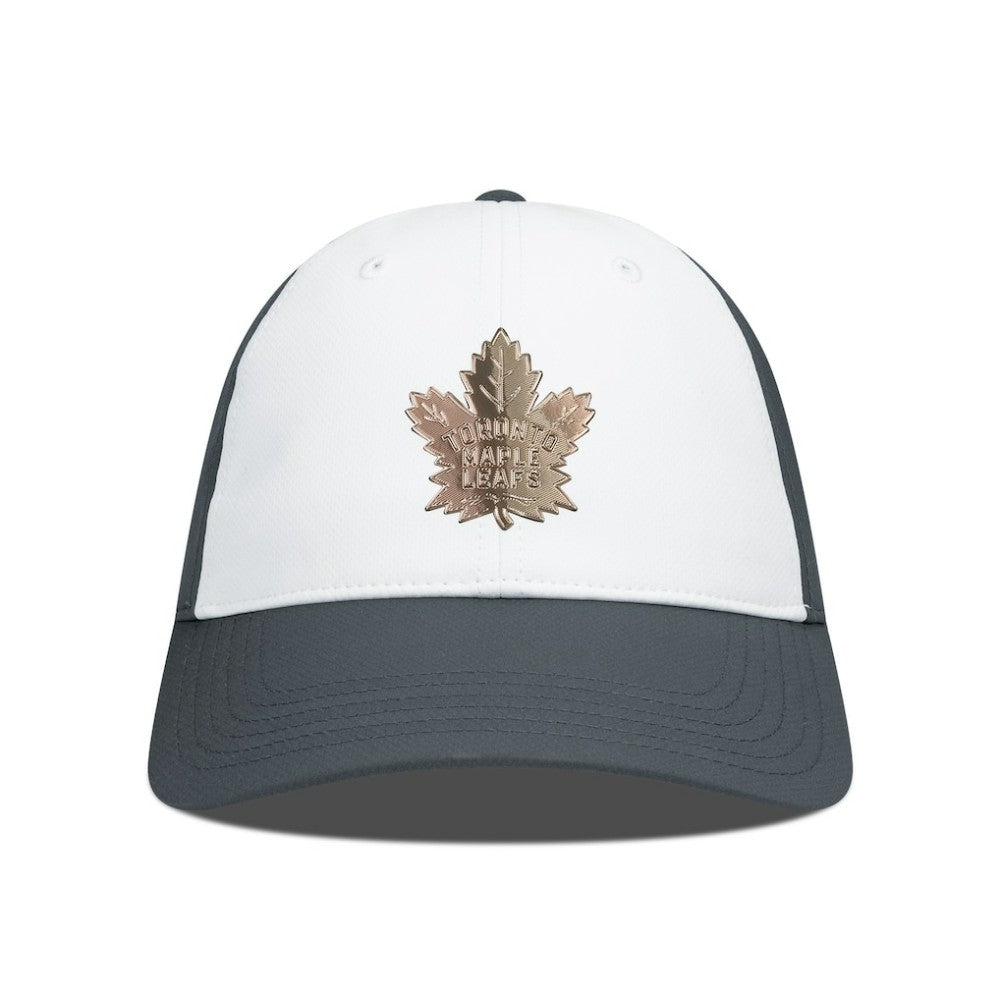 Toronto Maple Leafs Levelwear Endure Copper Insignia Adjustable Hat - White/Charcoal Hats