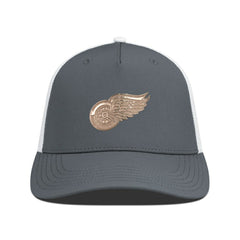 Detroit Red Wings Levelwear Signal Copper Insignia Trucker Adjustable Hat - Charcoal/White Hats